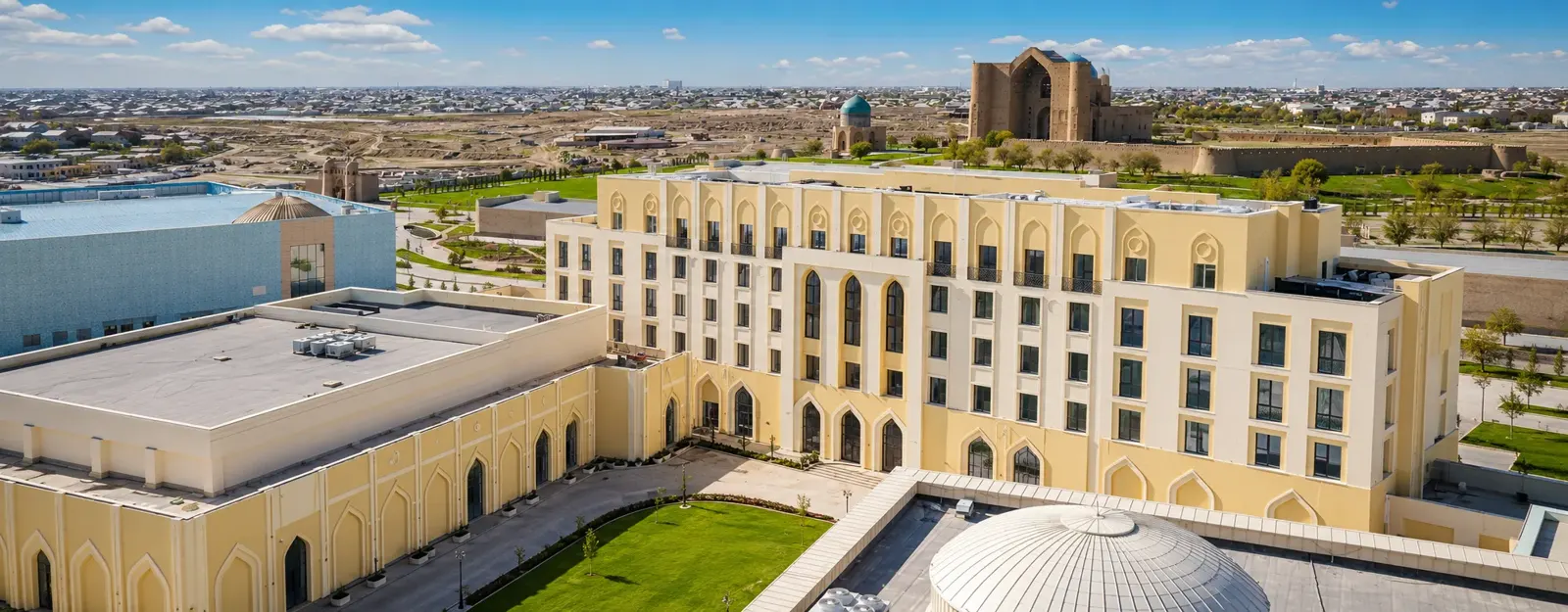 Hampton by Hilton Turkestan в Туркестане после работ: огнезащита металлоконструкций